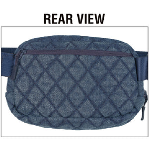 CC Belt Bag Denim Diamond Quilted Fanny Pack -BGS4504- By Contagious Wholesale