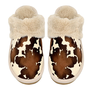 CC Slippers Cow Faux Fur Slippers - SPE0001 - By Contagious Wholesale