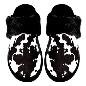 CC Slippers Cow Faux Fur Slippers - SPE0001 - By Contagious Wholesale