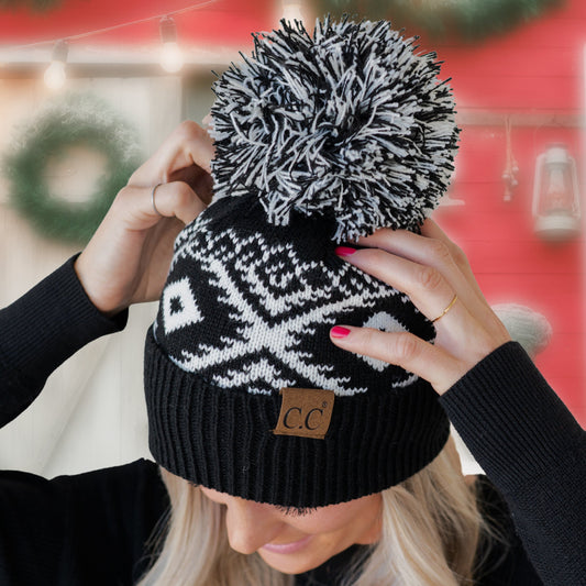 CC Aztec Print Beanie ( HAT-4017 )