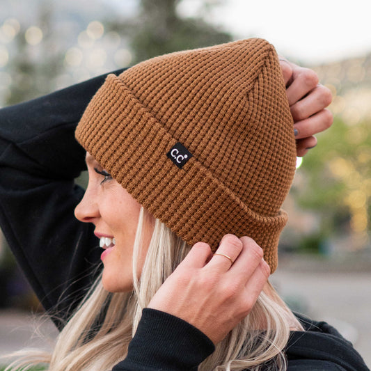 CC Beanie Waffle Knit ( HTM-4022 )